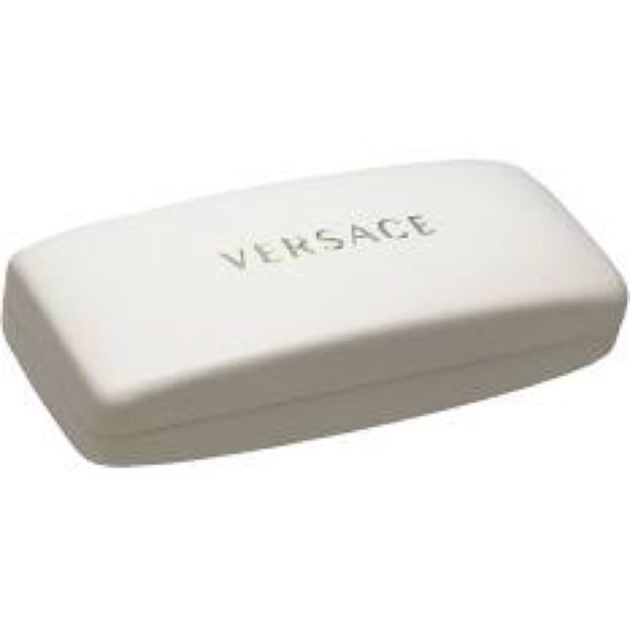 Versace eyeglasses hard case white with gold - Picture 7 of 8